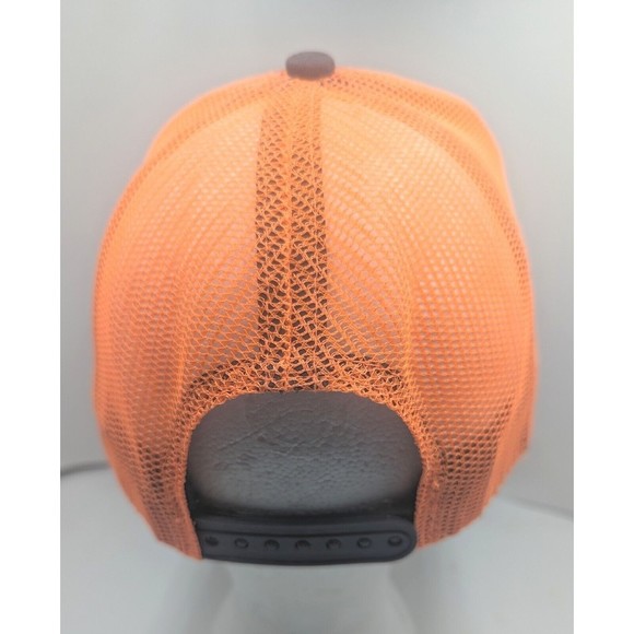 DirtLife Graphic Logo Dirt Bikers Orange Grey Mesh Snapback Truckers Hat Cap - Picture 3 of 13